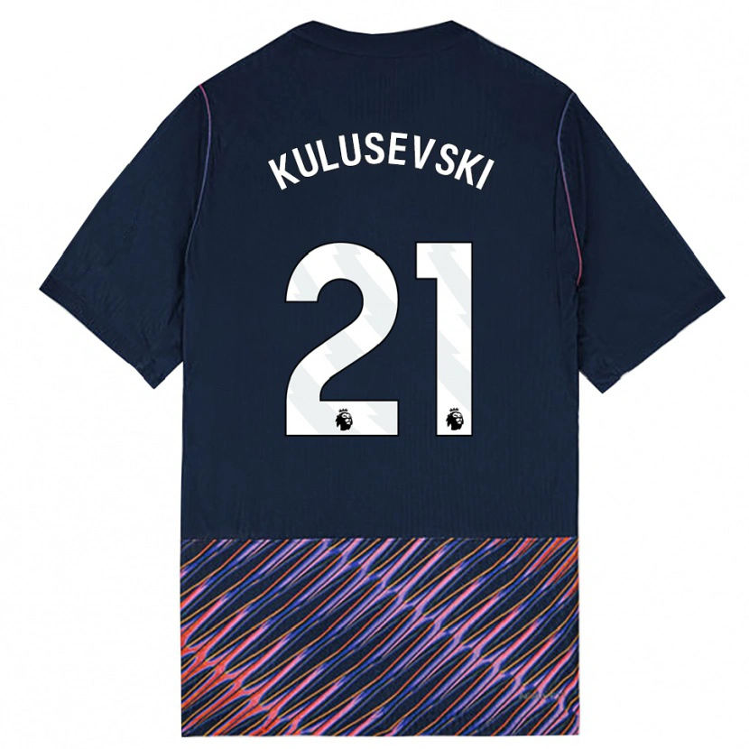 Danxen Hombre Camiseta Dejan Kulusevski #21 Azulreal Blanco 2ª Equipación 2026/27 La Camisa México