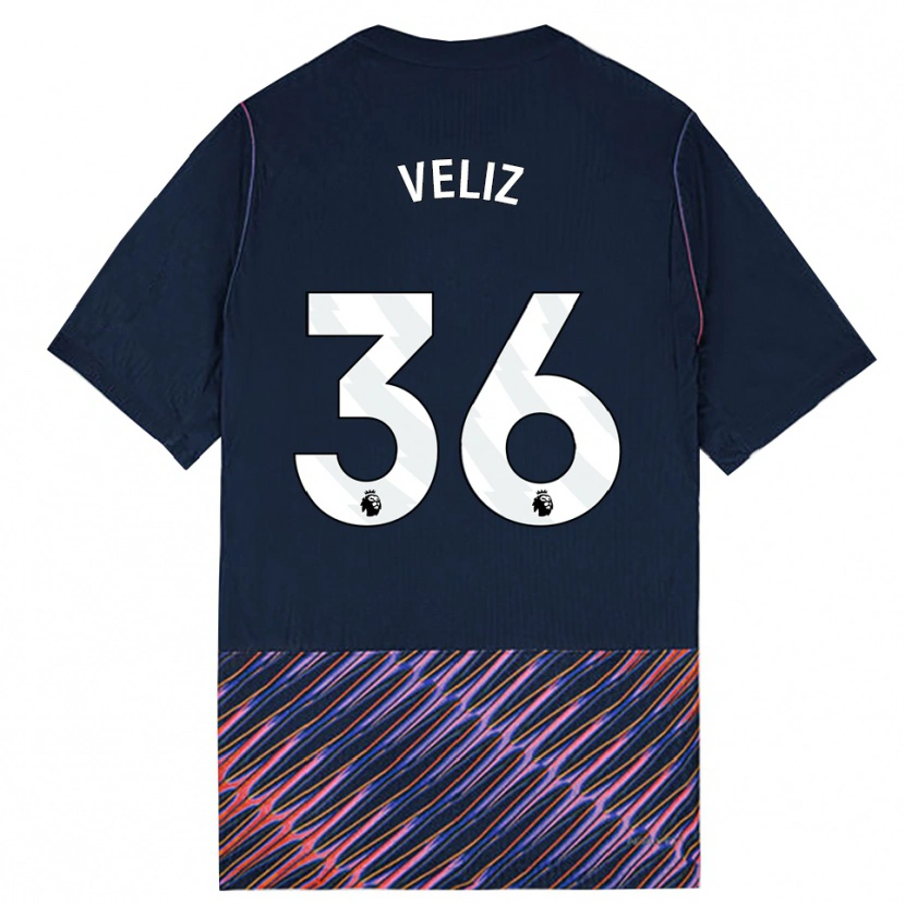 Danxen Hombre Camiseta Alejo Véliz #36 Azulreal Blanco 2ª Equipación 2026/27 La Camisa México