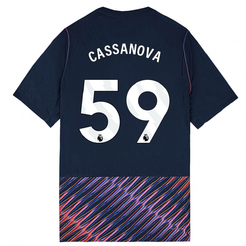 Danxen Hombre Camiseta Dante Cassanova #59 Azulreal Blanco 2ª Equipación 2026/27 La Camisa México