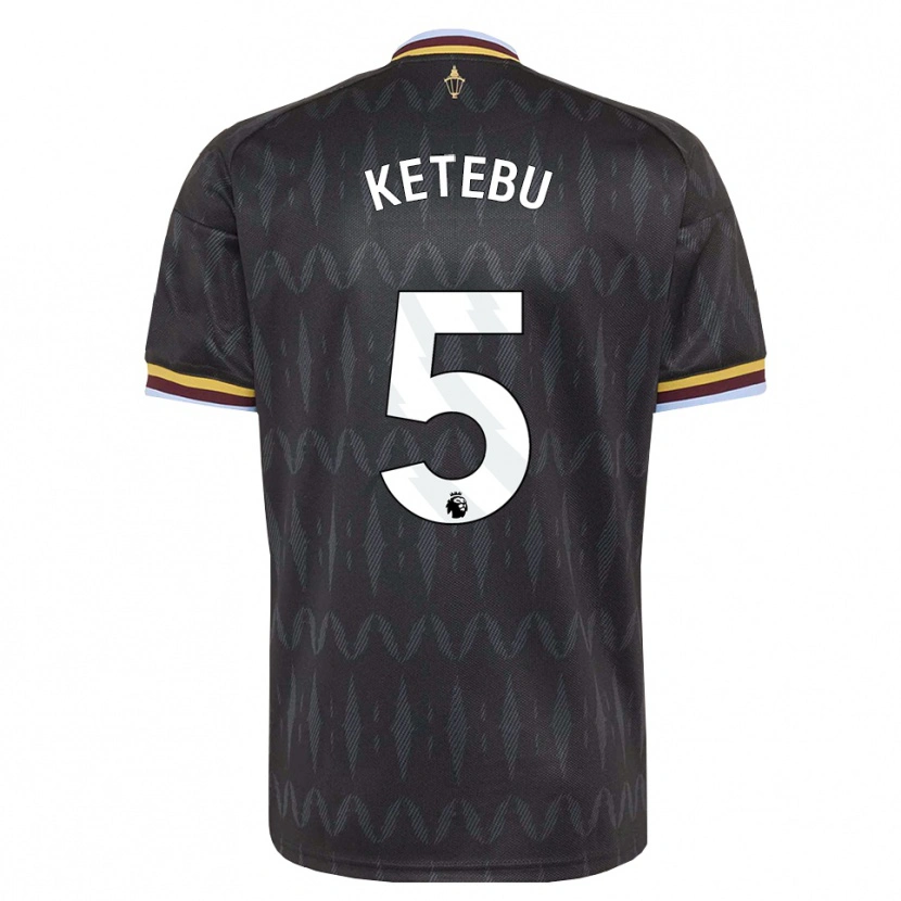 Danxen Hombre Camiseta Kairi Ketebu #5 Azulaciano Negro Amarillo 2ª Equipación 2026/27 La Camisa México