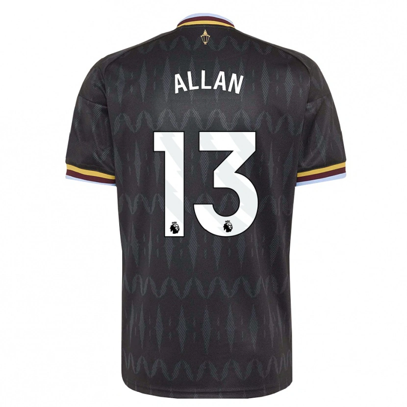 Danxen Hombre Camiseta Jack Allan #13 Azulaciano Negro Amarillo 2ª Equipación 2026/27 La Camisa México