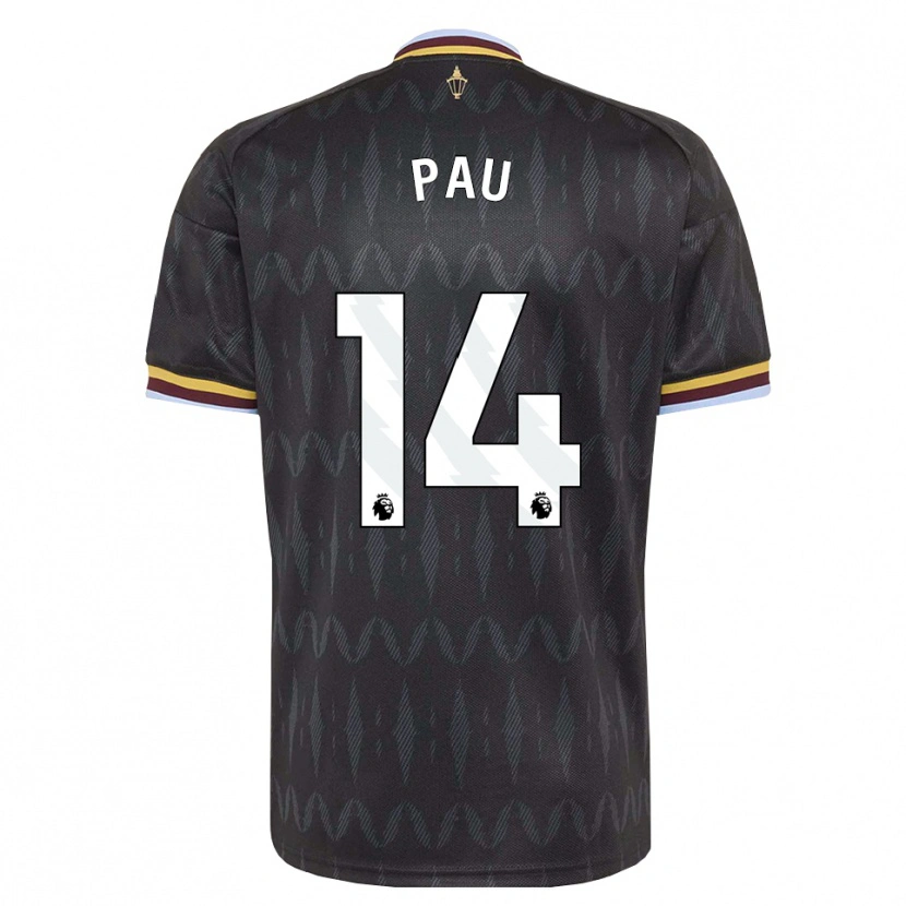 Danxen Hombre Camiseta Pau Torres #14 Azulaciano Negro Amarillo 2ª Equipación 2026/27 La Camisa México