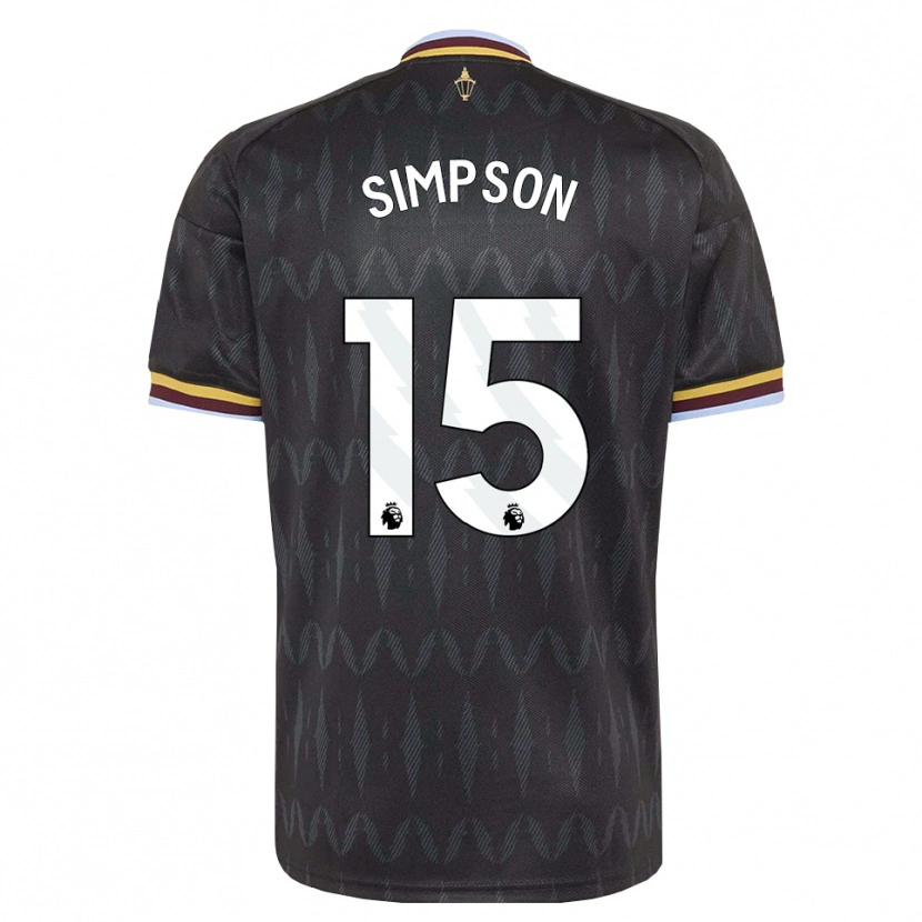 Danxen Hombre Camiseta Ewan Simpson #15 Azulaciano Negro Amarillo 2ª Equipación 2026/27 La Camisa México