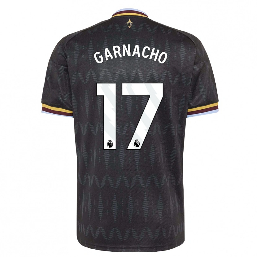 Danxen Hombre Camiseta Alejandro Garnacho #17 Azulaciano Negro Amarillo 2ª Equipación 2026/27 La Camisa México
