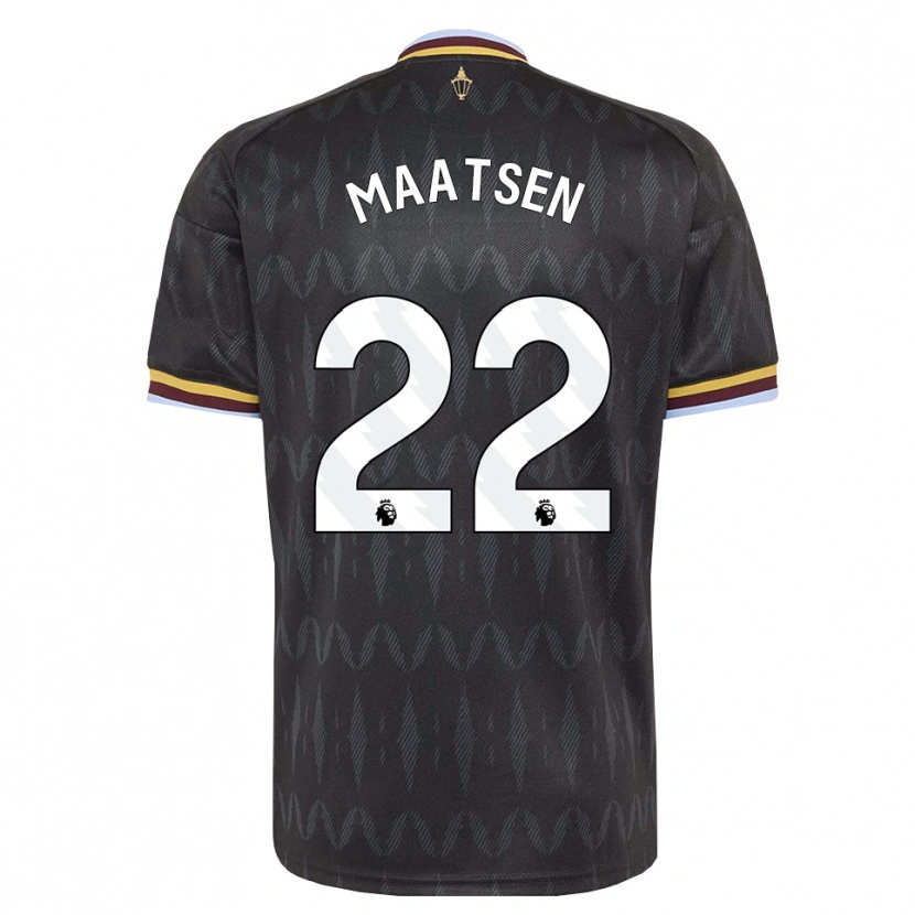 Danxen Hombre Camiseta Ian Maatsen #22 Azulaciano Negro Amarillo 2ª Equipación 2026/27 La Camisa México