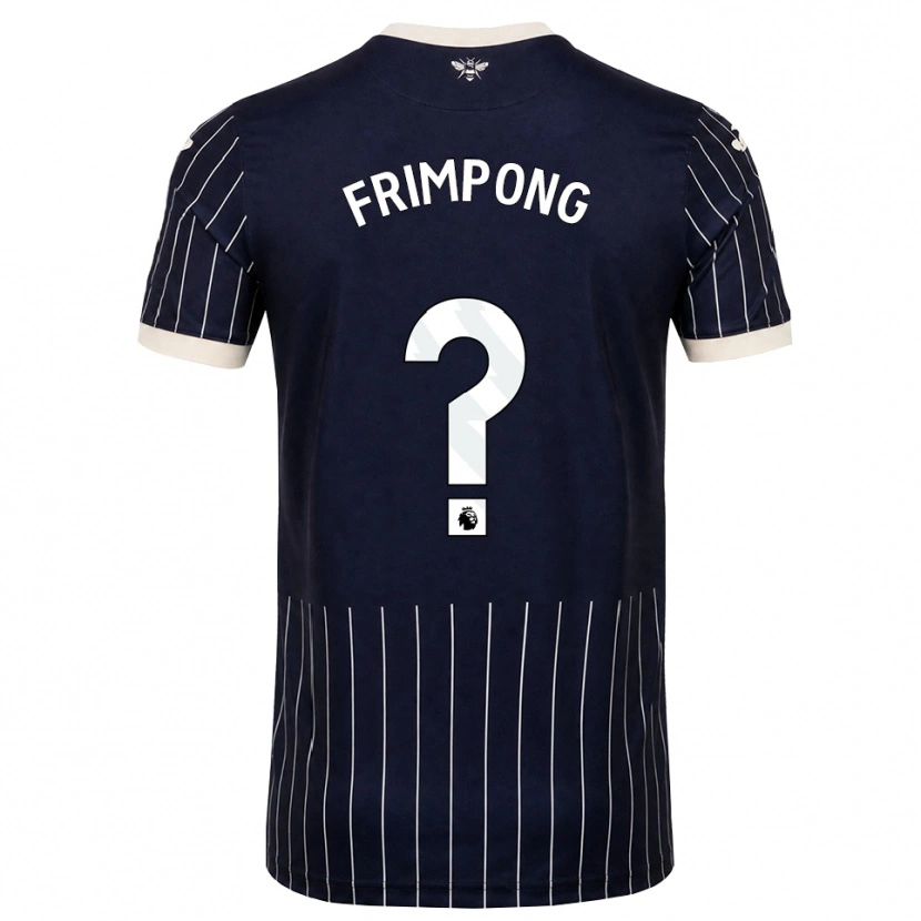 Danxen Hombre Camiseta Charles Frimpong #0 Negro Blanco 2ª Equipación 2026/27 La Camisa México