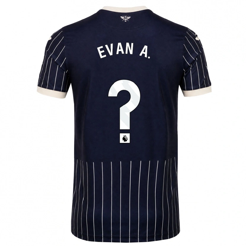 Danxen Hombre Camiseta Evan Anderson #0 Negro Blanco 2ª Equipación 2026/27 La Camisa México