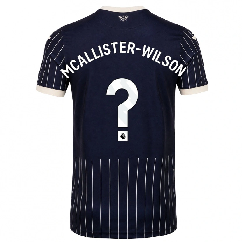 Danxen Hombre Camiseta Zack Mcallister-Wilson #0 Negro Blanco 2ª Equipación 2026/27 La Camisa México