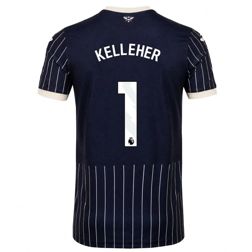 Danxen Hombre Camiseta Caoimhín Kelleher #1 Negro Blanco 2ª Equipación 2026/27 La Camisa México