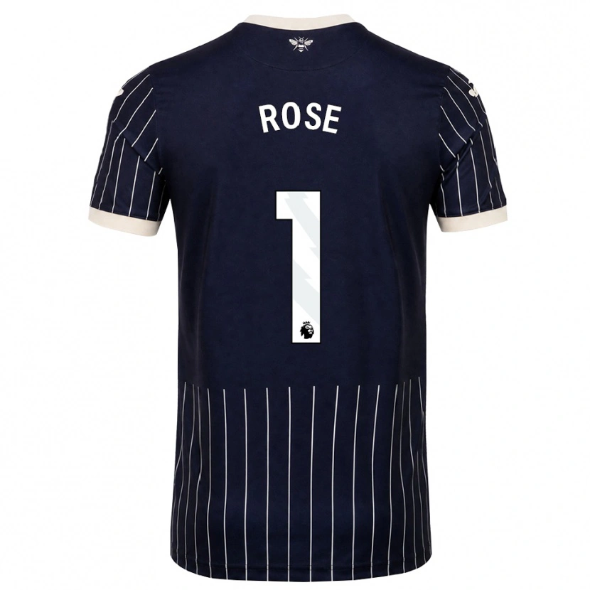 Danxen Hombre Camiseta Reggie Rose #1 Negro Blanco 2ª Equipación 2026/27 La Camisa México