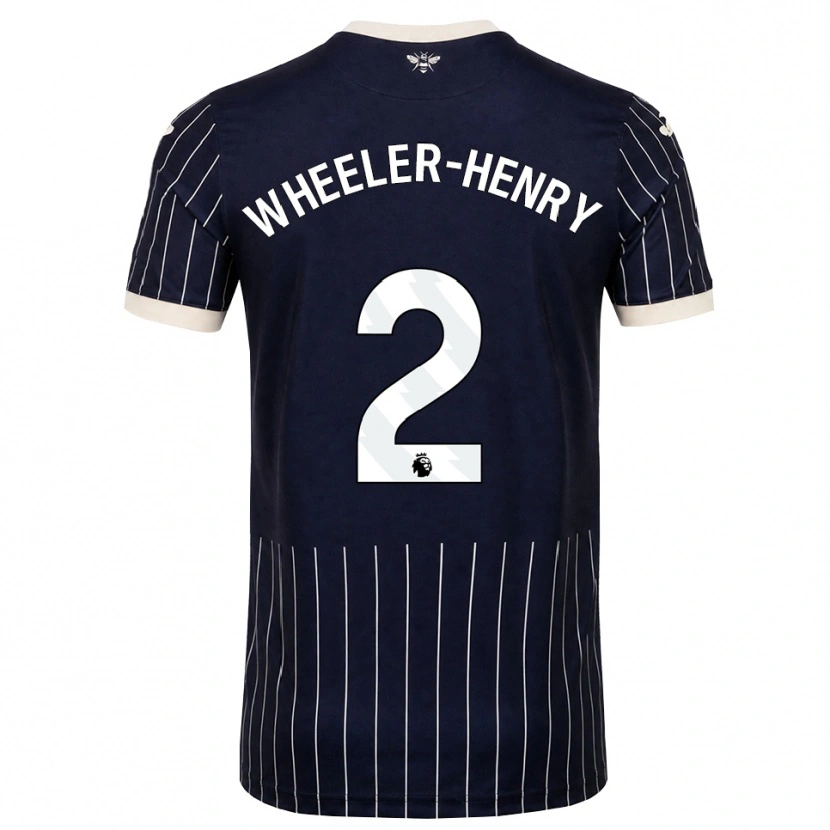 Danxen Hombre Camiseta Joseph Wheeler-Henry #2 Negro Blanco 2ª Equipación 2026/27 La Camisa México
