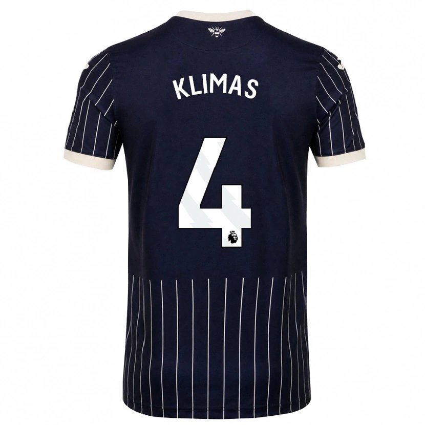 Danxen Hombre Camiseta Matas Klimas #4 Negro Blanco 2ª Equipación 2026/27 La Camisa México