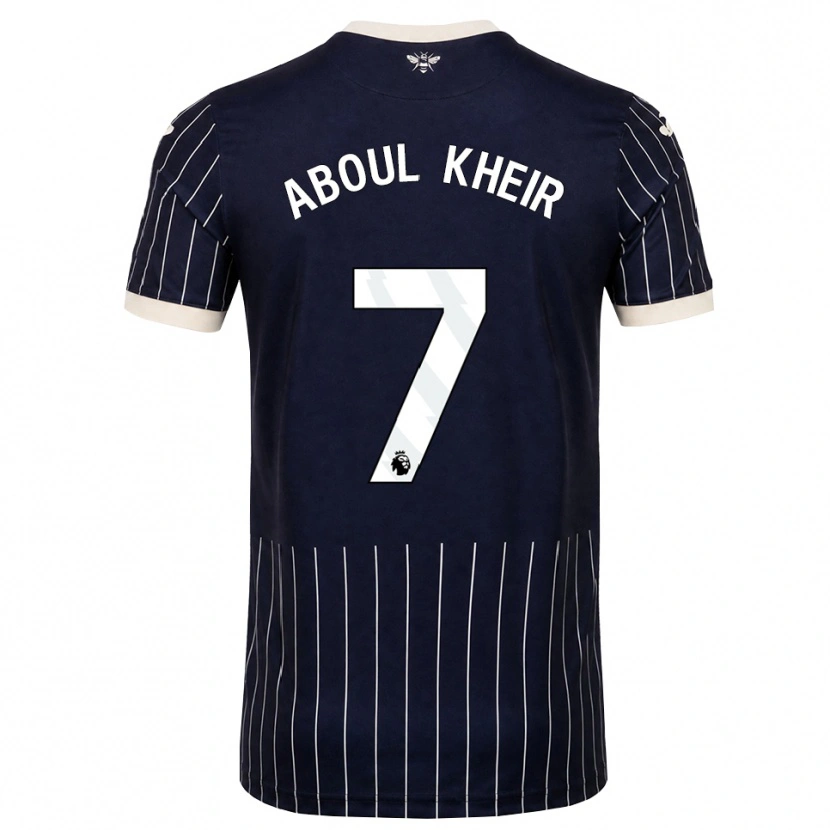 Danxen Hombre Camiseta Nour Aboul Kheir #7 Negro Blanco 2ª Equipación 2026/27 La Camisa México