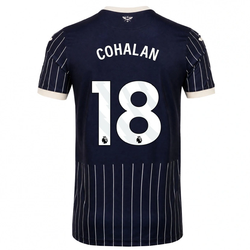 Danxen Hombre Camiseta Chris Cohalan #18 Negro Blanco 2ª Equipación 2026/27 La Camisa México