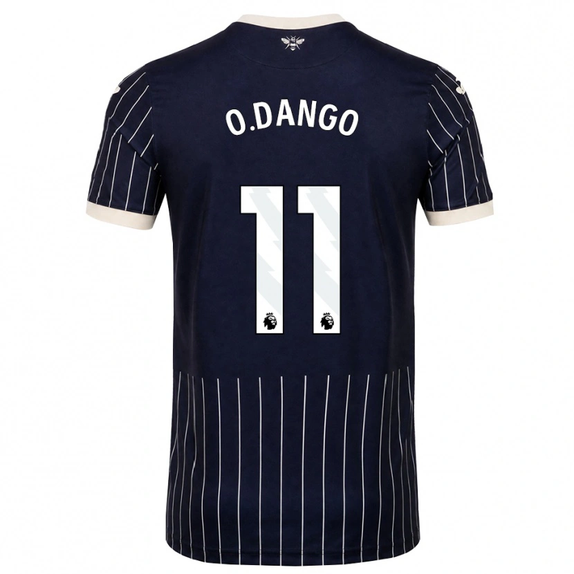 Danxen Hombre Camiseta Dango Ouattara #11 Negro Blanco 2ª Equipación 2026/27 La Camisa México