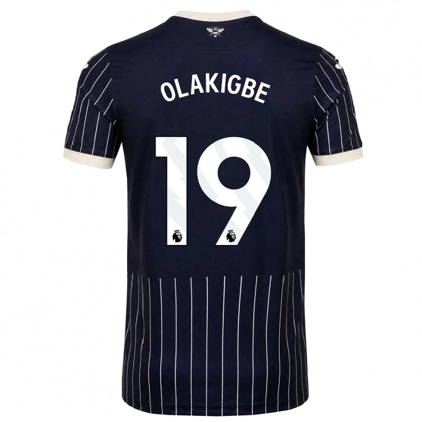 Danxen Hombre Camiseta Michael Olakigbe #19 Negro Blanco 2ª Equipación 2026/27 La Camisa México
