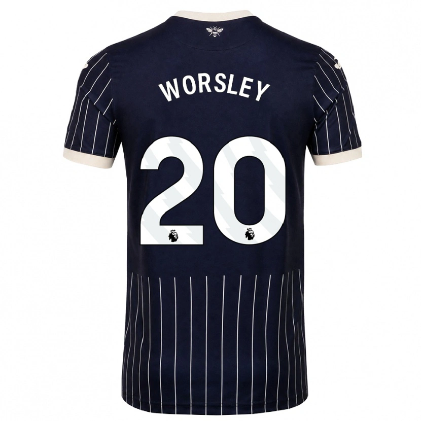Danxen Hombre Camiseta Freya Worsley #20 Negro Blanco 2ª Equipación 2026/27 La Camisa México