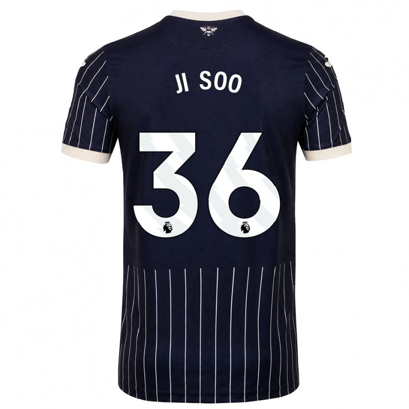 Danxen Hombre Camiseta Ji-Soo Kim #36 Negro Blanco 2ª Equipación 2026/27 La Camisa México
