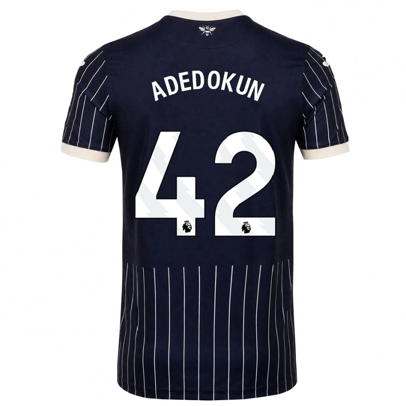Danxen Hombre Camiseta Val Adedokun #42 Negro Blanco 2ª Equipación 2026/27 La Camisa México
