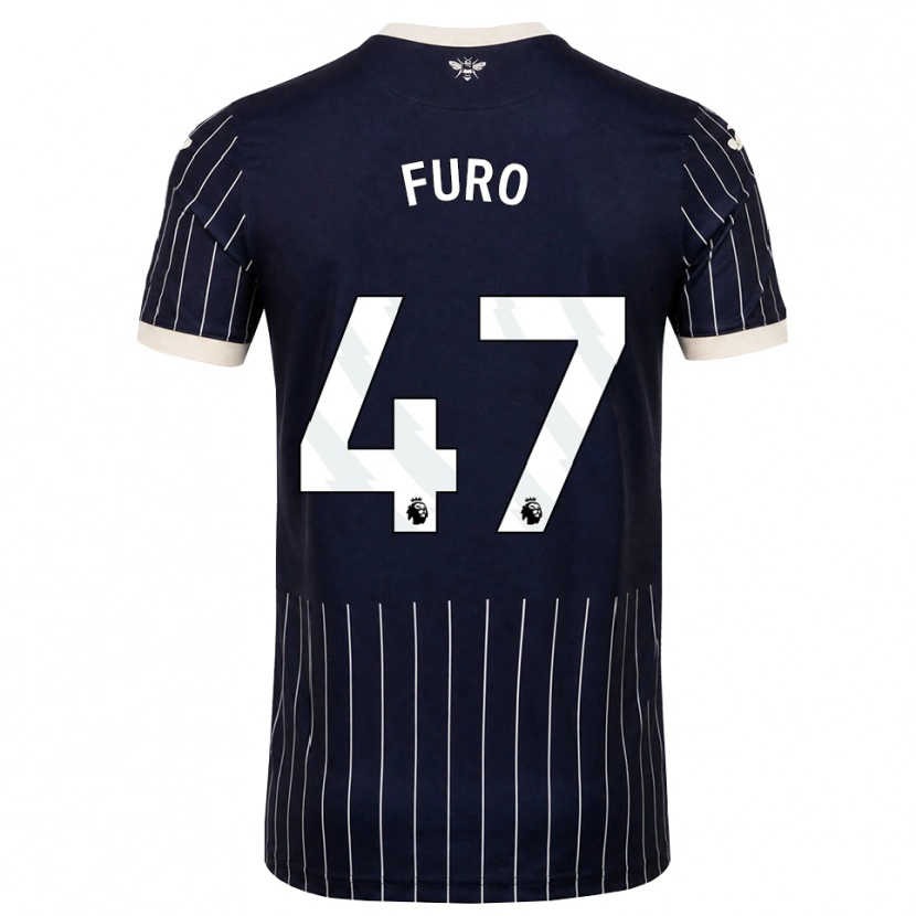 Danxen Hombre Camiseta Kaye Furo #47 Negro Blanco 2ª Equipación 2026/27 La Camisa México