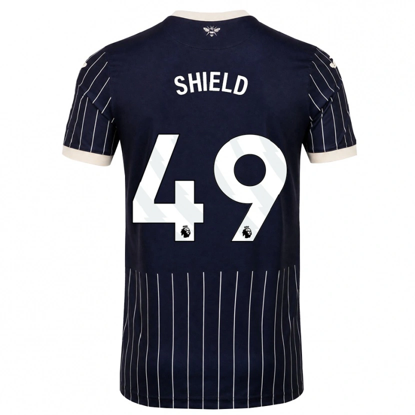 Danxen Hombre Camiseta Ollie Shield #49 Negro Blanco 2ª Equipación 2026/27 La Camisa México