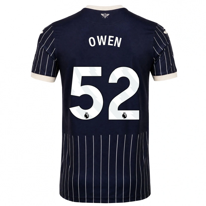Danxen Hombre Camiseta Riley Owen #52 Negro Blanco 2ª Equipación 2026/27 La Camisa México