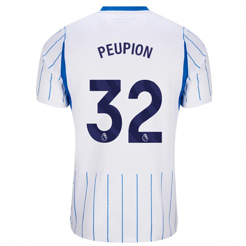 Danxen Hombre Camiseta Cameron Peupion #32 Azuldodger Blanco 2ª Equipación 2026/27 La Camisa México
