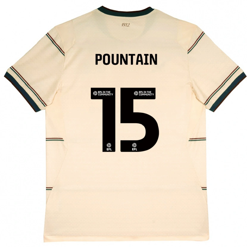 Danxen Hombre Camiseta Nathan Pountain #15 Beige Borgoña 2ª Equipación 2026/27 La Camisa México