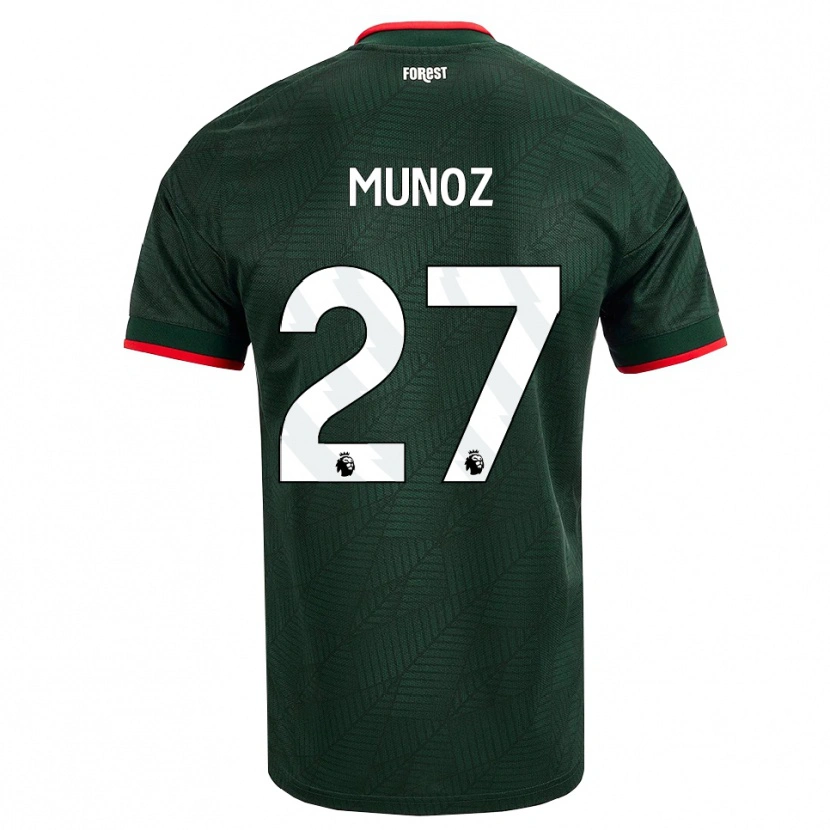 Danxen Hombre Camiseta Daniel Muñoz #27 Verdeoscuro Rojo 2ª Equipación 2026/27 La Camisa México