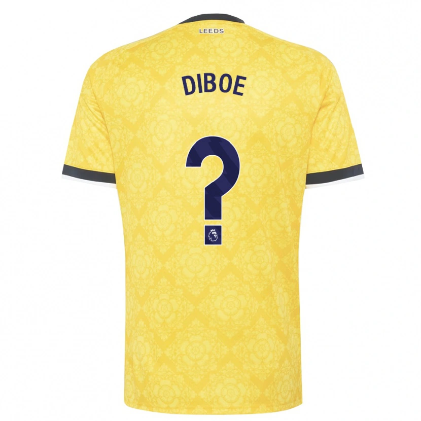 Danxen Hombre Camiseta Cuba Diboe #0 Amarillo Blanco Negro 2ª Equipación 2026/27 La Camisa México