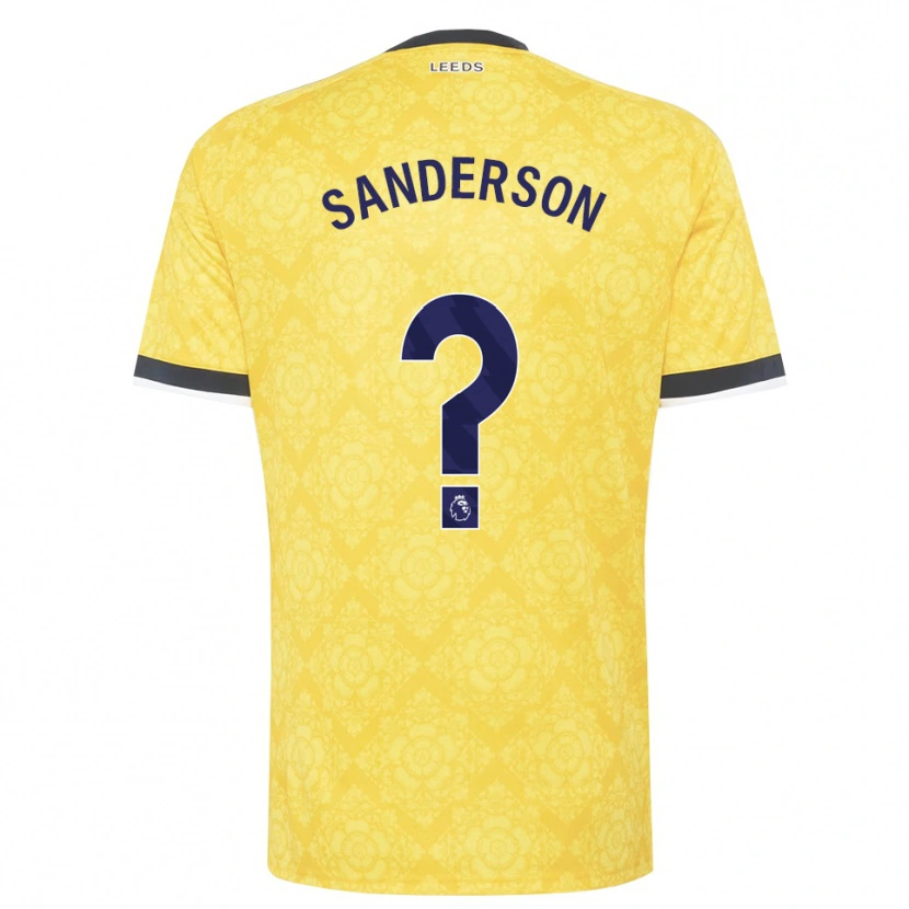 Danxen Hombre Camiseta Brittany Sanderson #0 Amarillo Blanco Negro 2ª Equipación 2026/27 La Camisa México