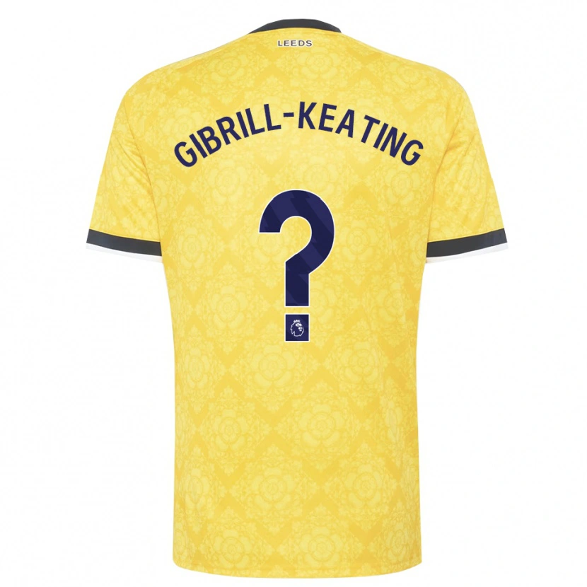 Danxen Hombre Camiseta Sian Gibrill-Keating #0 Amarillo Blanco Negro 2ª Equipación 2026/27 La Camisa México