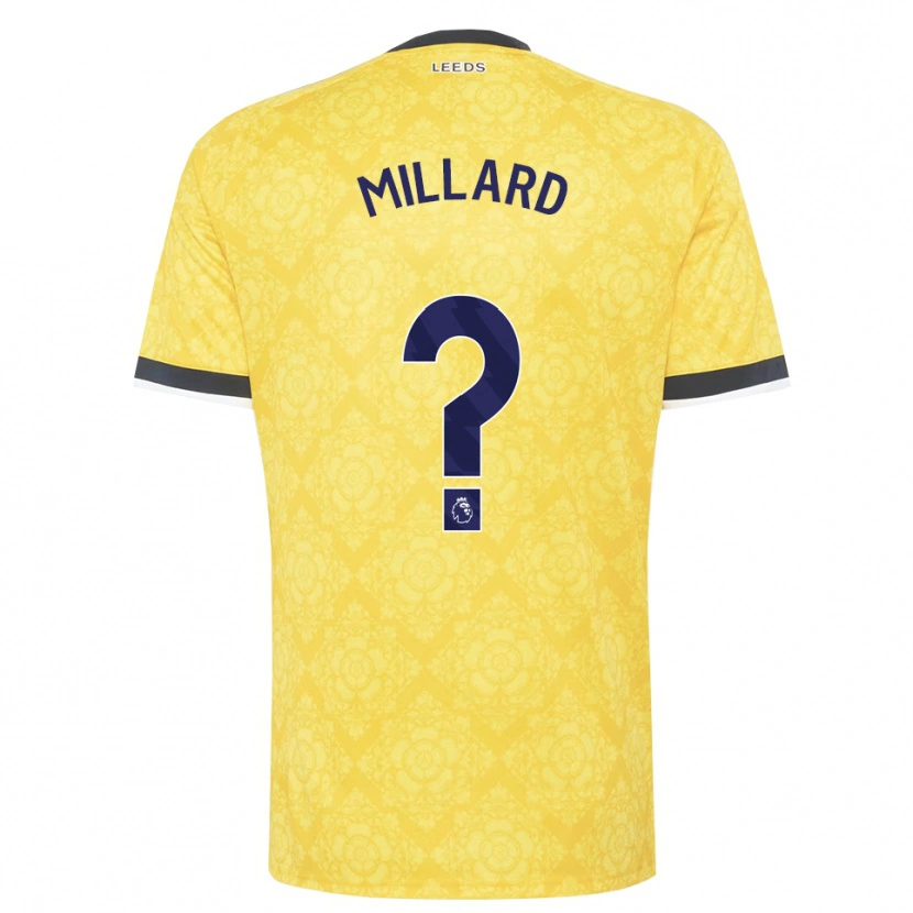 Danxen Hombre Camiseta Alayna Millard #0 Amarillo Blanco Negro 2ª Equipación 2026/27 La Camisa México