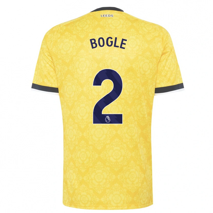 Danxen Hombre Camiseta Jayden Bogle #2 Amarillo Blanco Negro 2ª Equipación 2026/27 La Camisa México