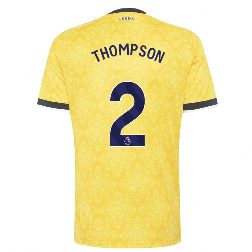 Danxen Hombre Camiseta Aiden Thompson #2 Amarillo Blanco Negro 2ª Equipación 2026/27 La Camisa México