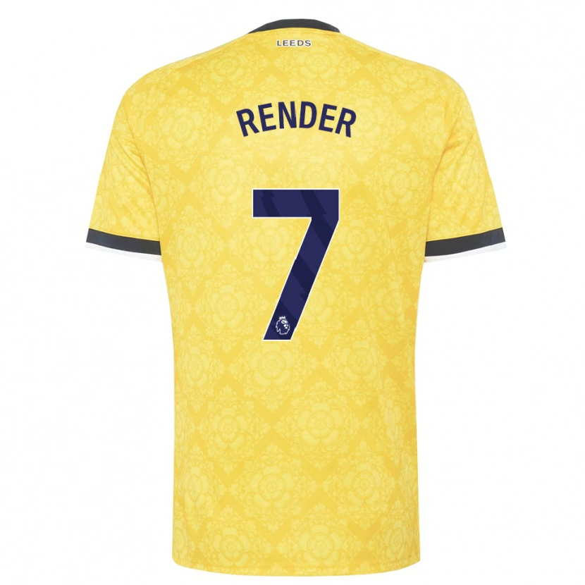 Danxen Hombre Camiseta Jacob Render #7 Amarillo Blanco Negro 2ª Equipación 2026/27 La Camisa México