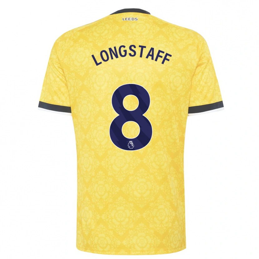 Danxen Hombre Camiseta Sean Longstaff #8 Amarillo Blanco Negro 2ª Equipación 2026/27 La Camisa México
