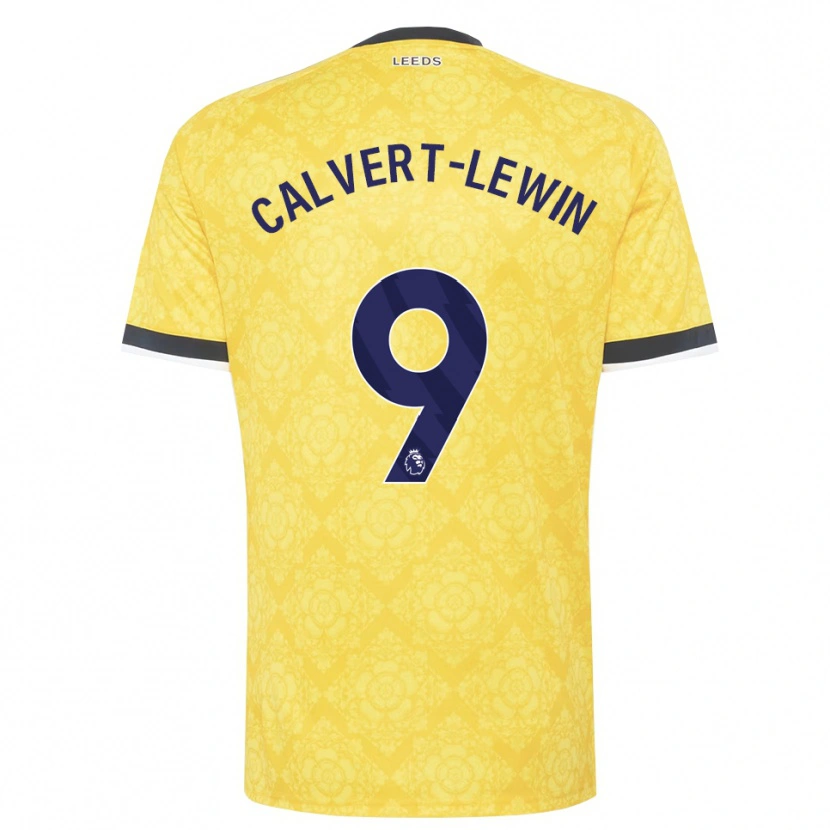 Danxen Hombre Camiseta Dominic Calvert-Lewin #9 Amarillo Blanco Negro 2ª Equipación 2026/27 La Camisa México