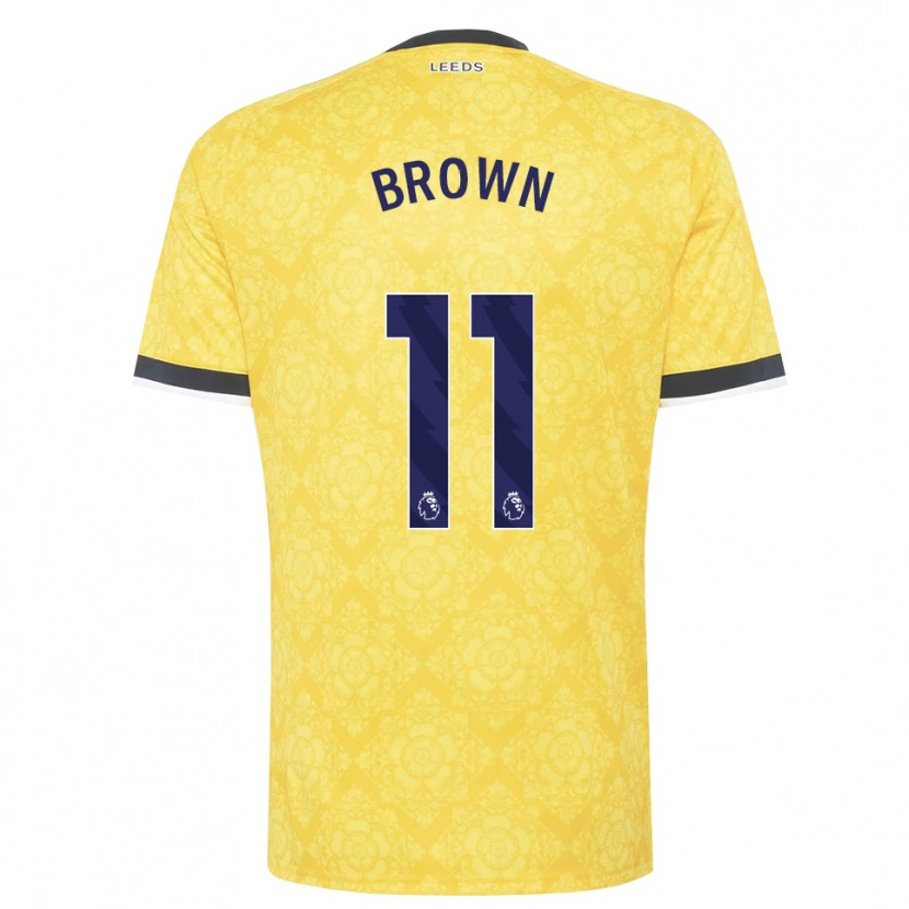 Danxen Hombre Camiseta Abbie Brown #11 Amarillo Blanco Negro 2ª Equipación 2026/27 La Camisa México