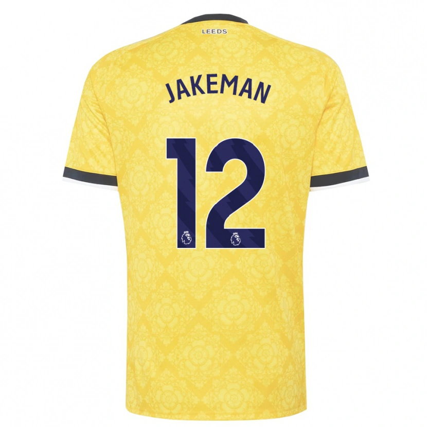 Danxen Hombre Camiseta Harriet Jakeman #12 Amarillo Blanco Negro 2ª Equipación 2026/27 La Camisa México