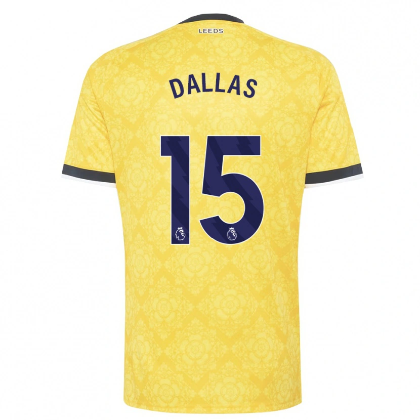 Danxen Hombre Camiseta Stuart Dallas #15 Amarillo Blanco Negro 2ª Equipación 2026/27 La Camisa México