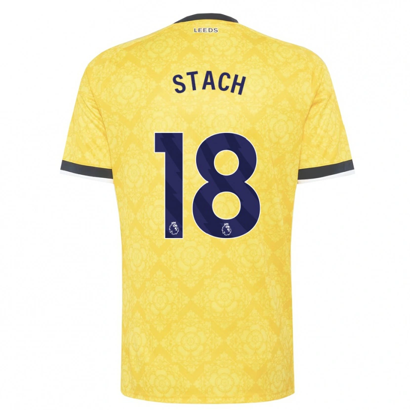 Danxen Hombre Camiseta Anton Stach #18 Amarillo Blanco Negro 2ª Equipación 2026/27 La Camisa México