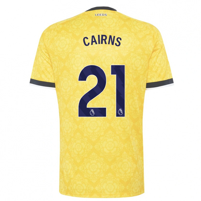 Danxen Hombre Camiseta Alex Cairns #21 Amarillo Blanco Negro 2ª Equipación 2026/27 La Camisa México