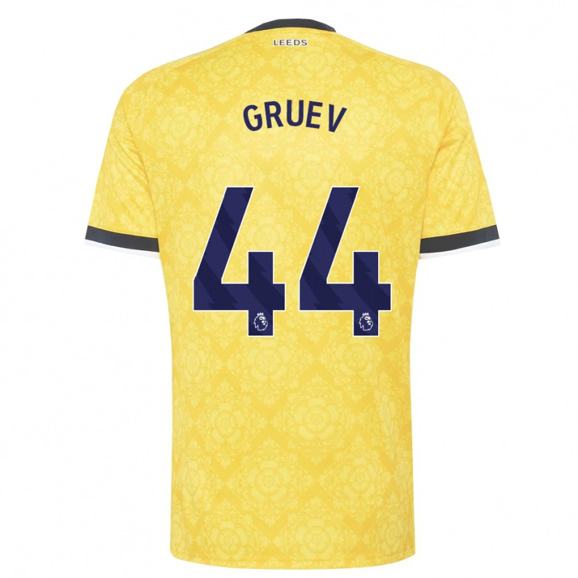 Danxen Hombre Camiseta Ilia Gruev #44 Amarillo Blanco Negro 2ª Equipación 2026/27 La Camisa México