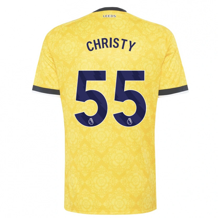 Danxen Hombre Camiseta Harry Christy #55 Amarillo Blanco Negro 2ª Equipación 2026/27 La Camisa México