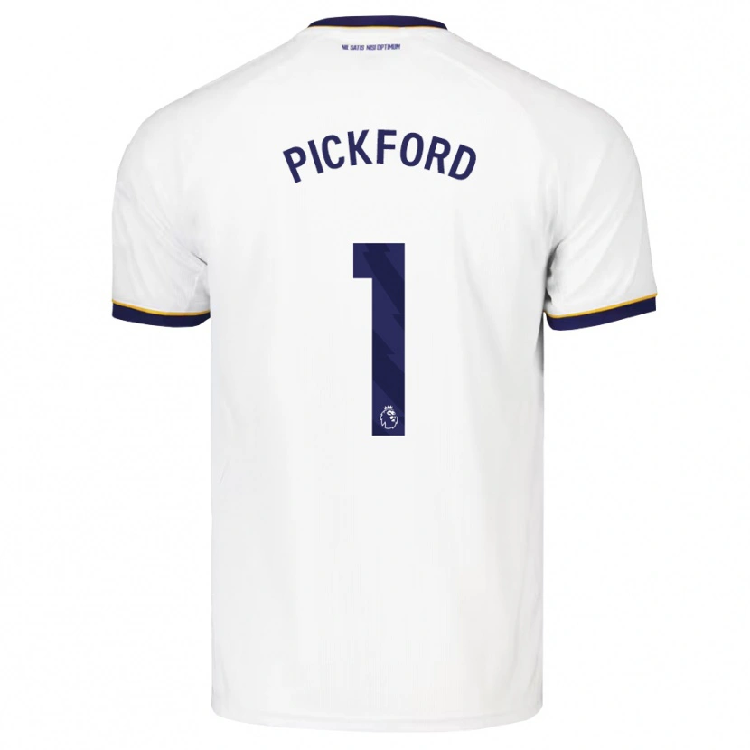 Danxen Hombre Camiseta Jordan Pickford #1 Azulmedianoche Blanco Amarillo 2ª Equipación 2026/27 La Camisa México