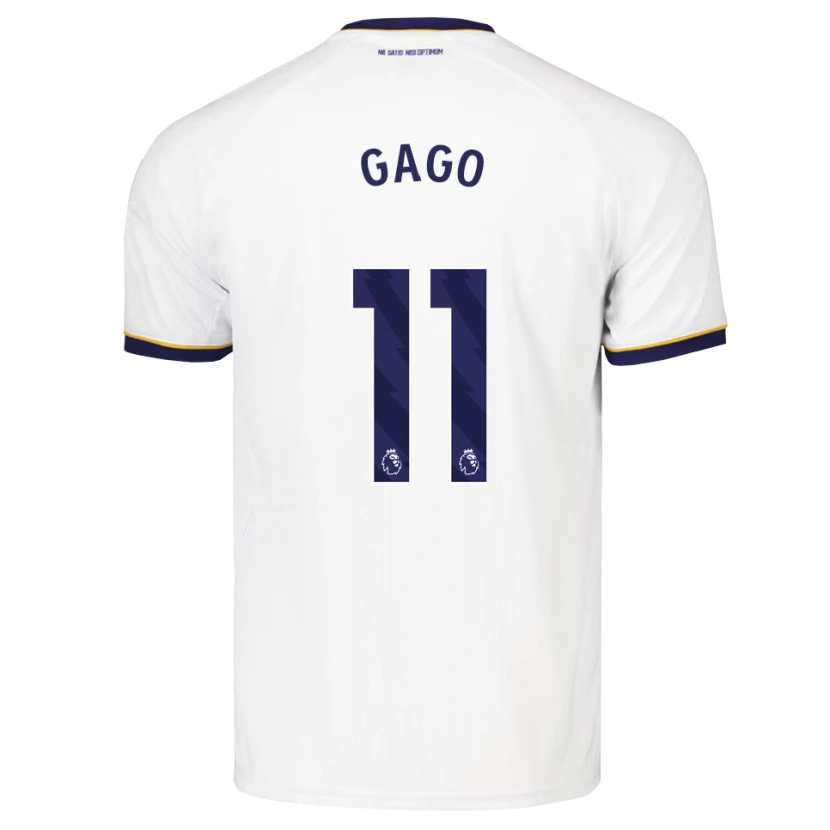 Danxen Hombre Camiseta Kelly Gago #11 Azulmedianoche Blanco Amarillo 2ª Equipación 2026/27 La Camisa México