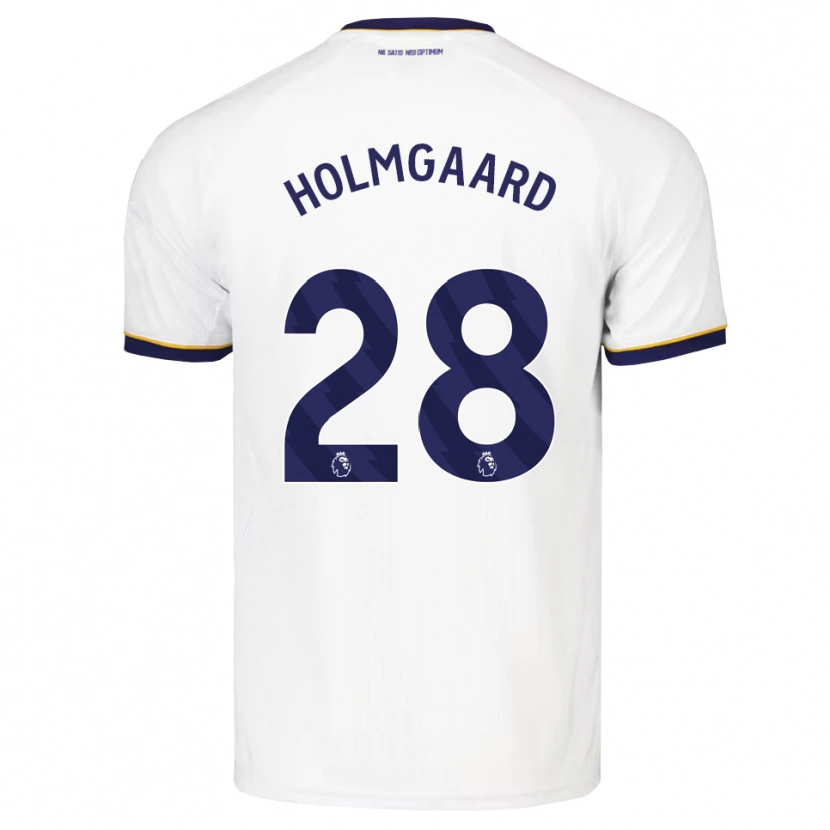 Danxen Hombre Camiseta Karen Holmgaard #28 Azulmedianoche Blanco Amarillo 2ª Equipación 2026/27 La Camisa México