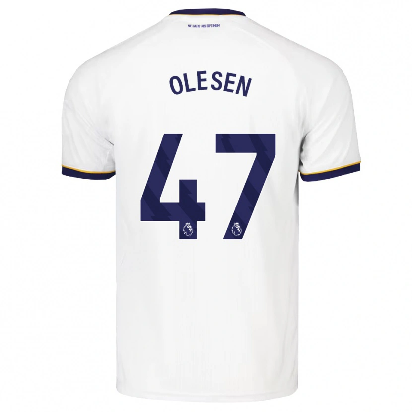 Danxen Hombre Camiseta Karoline Olesen #47 Azulmedianoche Blanco Amarillo 2ª Equipación 2026/27 La Camisa México