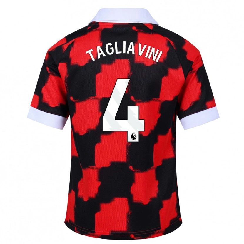 Danxen Hombre Camiseta Ella Tagliavini #4 Rojo Blanco Negro 2ª Equipación 2026/27 La Camisa México